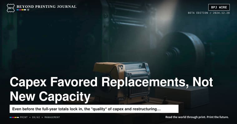 Annual Report 2024: Capex shifted from “more capacity” to “replacing steps”