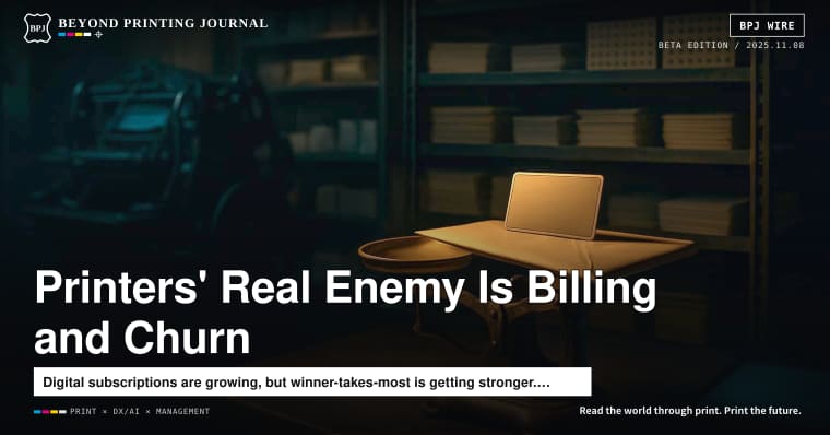 When paper shrinks and a printer tries to become “the side that sells information,” the enemy isn’t news—it’s billing and churn