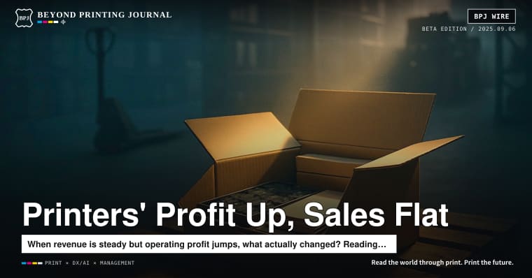 Profit Up, Sales Flat: What Big Printers’ Earnings Reveal About Inserts, Price Hikes, and Ramp‑Up Risk