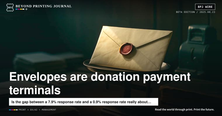 The envelope was a donation payment terminal