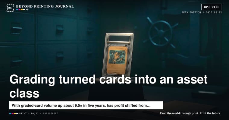 Grading and vaulting: the machinery that turns paper cards into assets