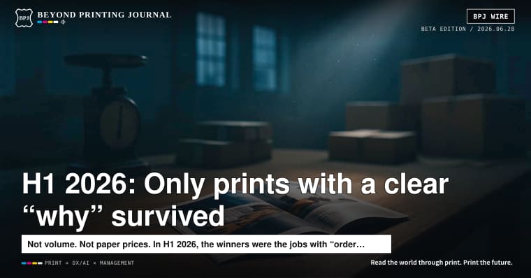 Buyers started screening for the “reason to print” — Global print market half-year report, H1 2026