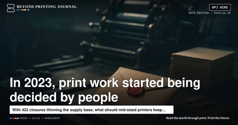 In 2023, print production started being decided by “people”