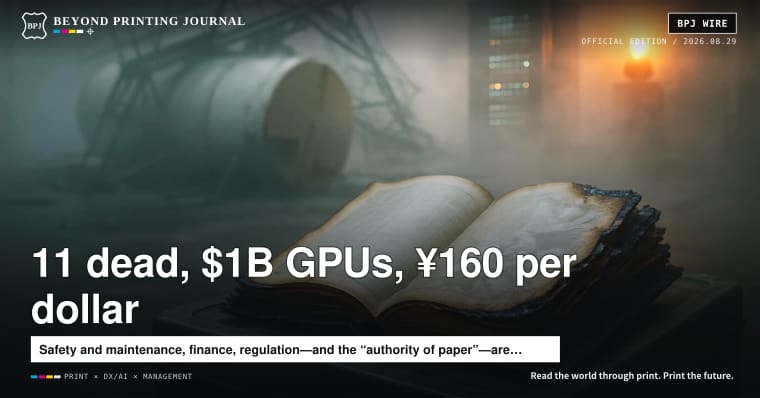 11 die after a white liquor tank ruptures; GPUs get financed with $1 billion in short-term debt and leased to Microsoft; the yen slips past ¥160 per dollar again — BPJ News (Morning Edition)