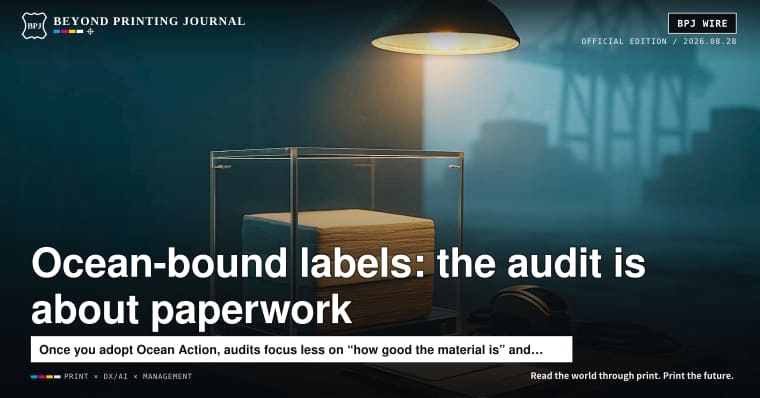 Ocean-bound label stock means more paperwork — not just a material swap