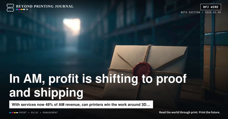 Additive manufacturing is growing. The money is moving to “proof” and “shipping.”