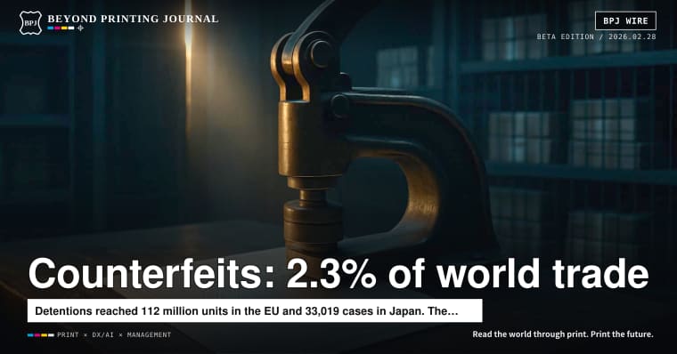 Counterfeits are 2.3% of world trade. What print sells now is the “decision procedure.”