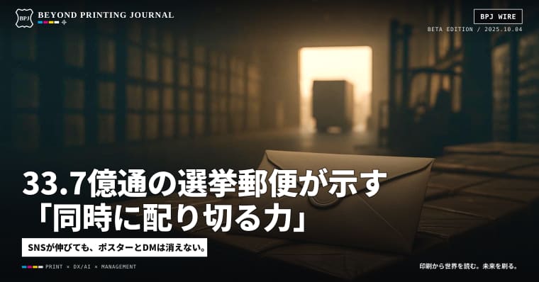 33.7億通の選挙郵便が示す「同時に配り切る力」