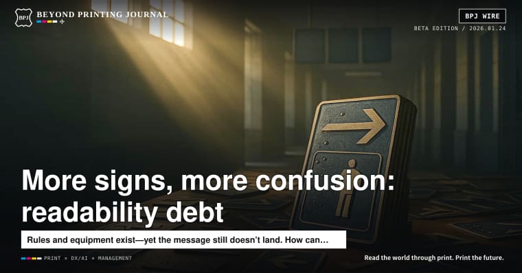 The more signs you add, the more people get lost: the readability debt inside public facilities