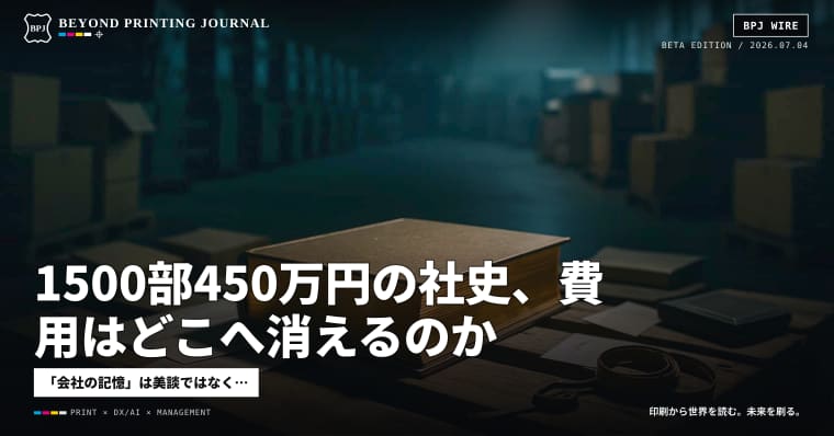 1500部450万円の社史、費用はどこへ消えるのか