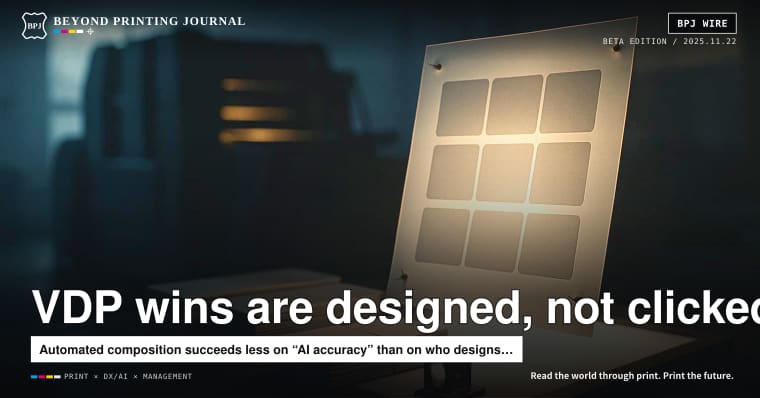 Variable data printing winners aren’t UI power-users. They’re workflow designers.