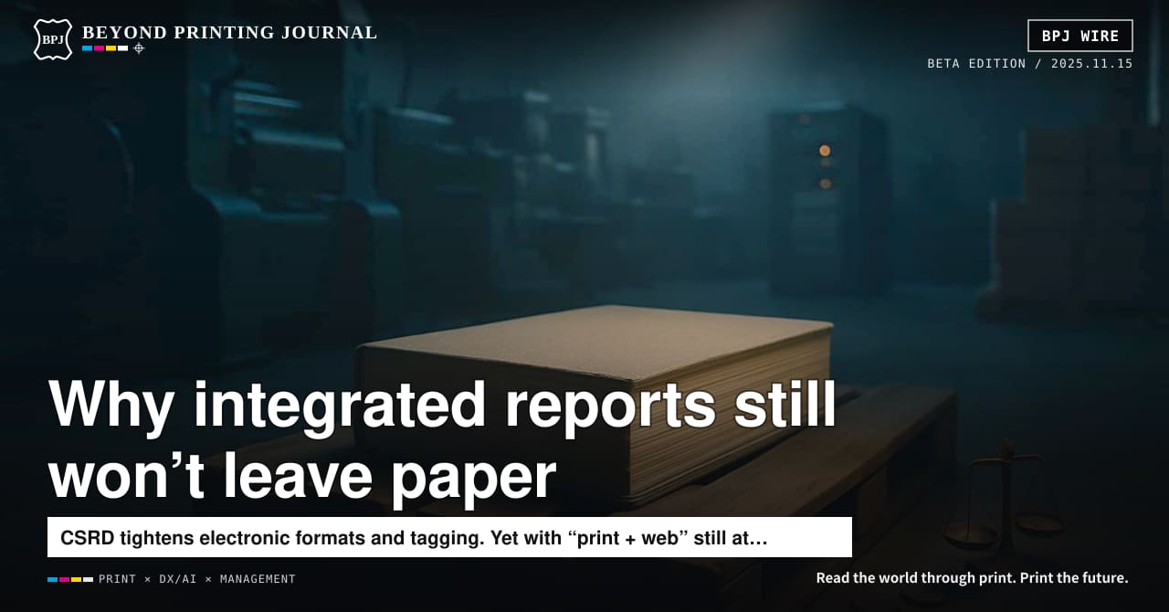 Even as e-filing accelerates, integrated reports will stay on paper