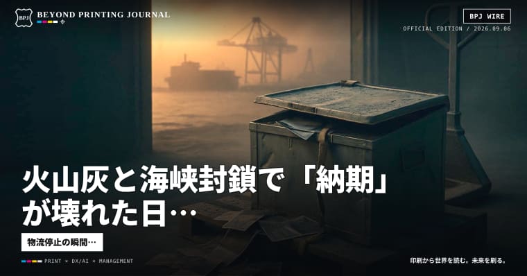 火山灰と海峡封鎖で「納期」が壊れた日、印刷会社が先に捨てる仕様