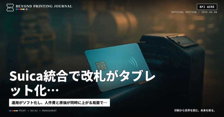Suica統合で改札がタブレット化、独印刷9.5万人の賃金交渉決裂、ワークマン3400万着 — ほか7本|BPJ News 夕刊
