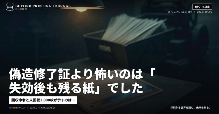 偽造修了証より怖いのは「失効後も残る紙」でした