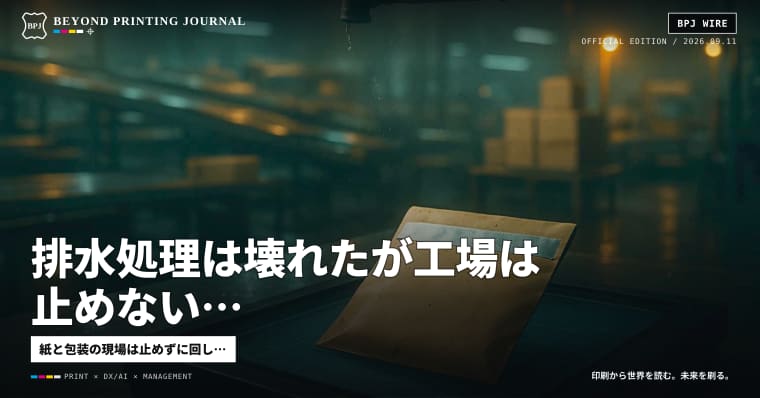 排水処理は壊れたが工場は止めない、AIレシートが目視を超える — ほか6本|BPJ News 夕刊