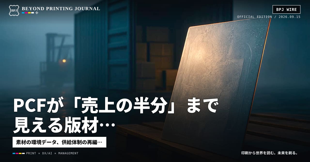 PCFが「売上の半分」まで見える版材、国内フレイター撤退、本人確認のIC化 — ほか8本|BPJ News 夕刊