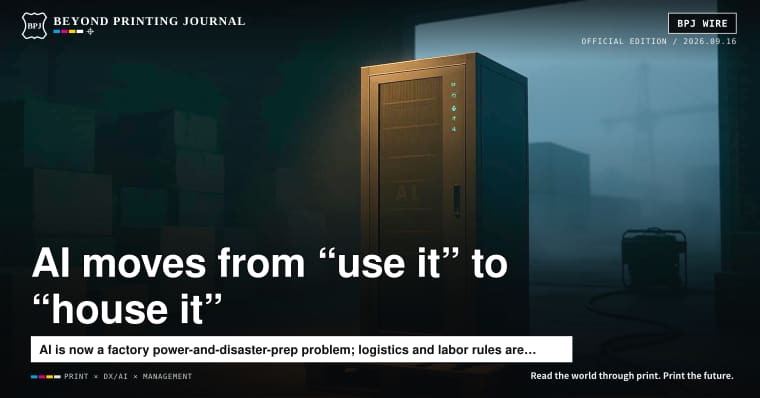 Sharp takes AI server orders, Japan’s logistics law hardens delivery terms by an Oct. 31 deadline, and AWS admits some data can’t be restored — plus eight more | BPJ News (Morning Edition)