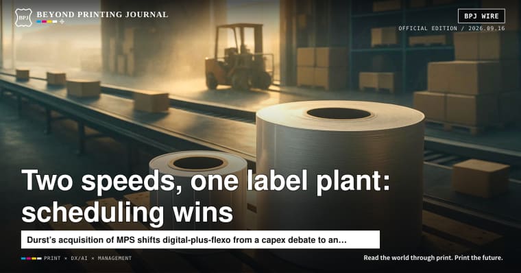 When two speeds share one label plant, estimating and scheduling decide the print