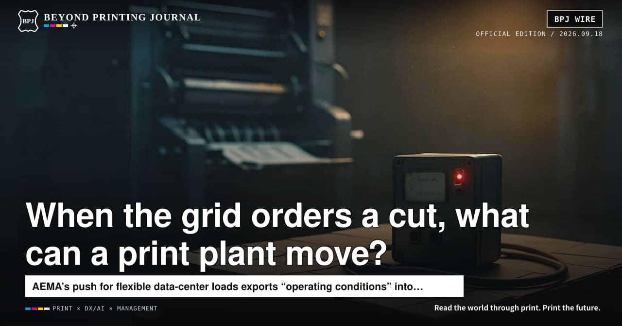 When the grid says “cut load,” which part of a print plant moves first?