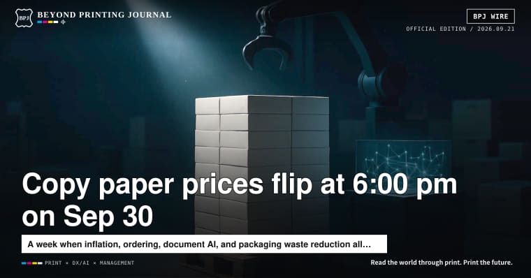 Copy paper goes up at 6:00 pm on Sep 30. How much has your shop actually priced in?
