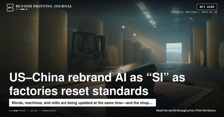 The US and China start calling AI “SI,” X-Rite halts Gen1 eXact sales, Marusumi Paper heads for liquidation after mill sale — plus five more stories | BPJ News Morning Edition