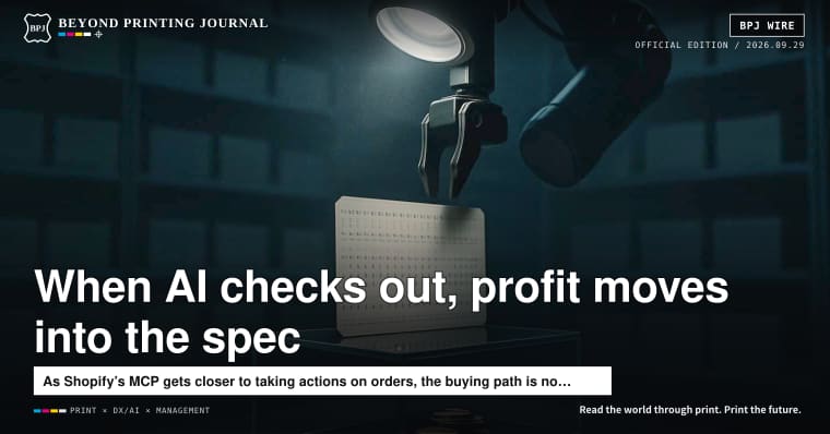 The day AI completes checkout, a print shop’s profit moves into the “spec”