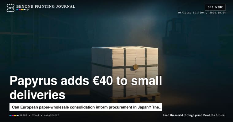 Papyrus adds €40 to small deliveries