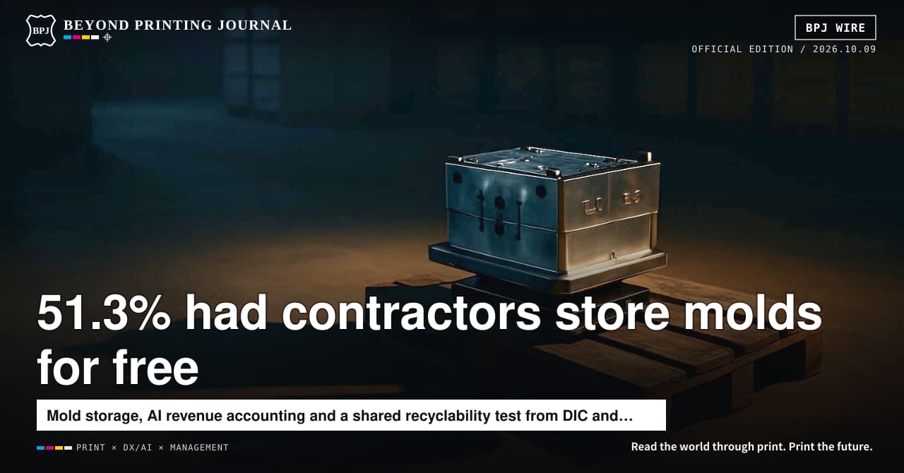 51.3% had contractors store molds at no charge, OpenAI revenue varies by $20 billion, flexible packaging gets a common test — and 7 more | BPJ News