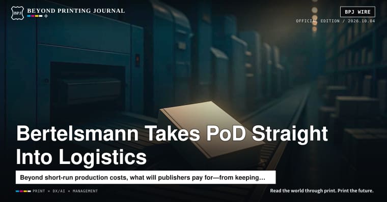 Bertelsmann Links Up to 1.5 Million PoD Books a Year to Logistics