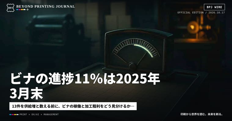 ビナの進捗11％は2025年3月末