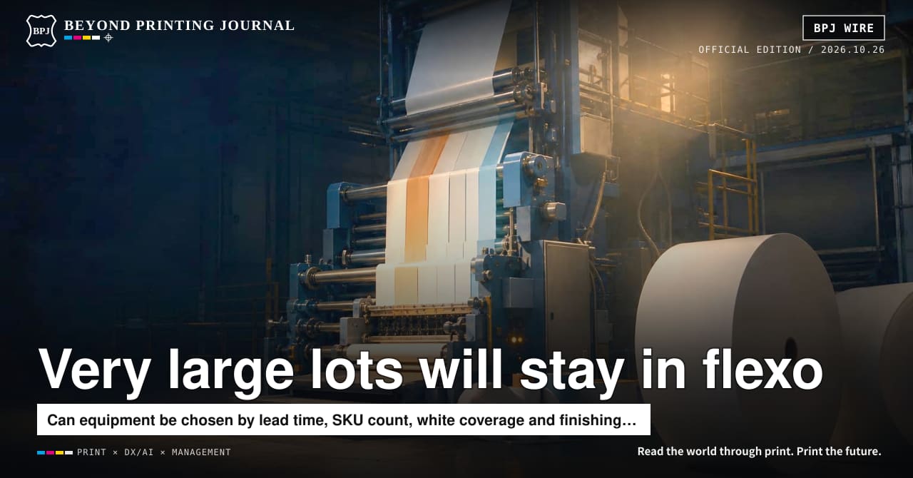 Delo sees very large lots staying in flexo